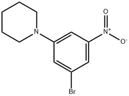 1-(3-溴-5-硝基苯基)哌啶, 1881289-17-3, 结构式