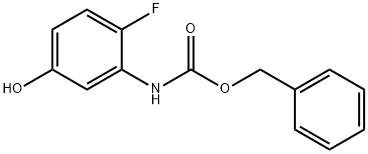 Carbamic acid, N-(2-fluoro-5-hydroxyphenyl)-, phenylmethyl ester 结构式