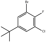 1-溴-5-(叔丁基)-3-氯-2-氟苯 结构式