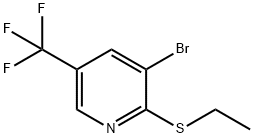 Pyridine, 3-bromo-2-(ethylthio)-5-(trifluoromethyl)- Structure