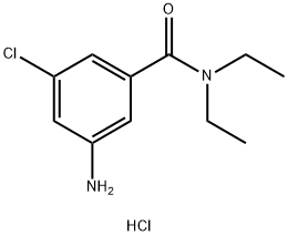 3-amino-5-chloro-N,N-diethylbenzamide hydrochloride 结构式