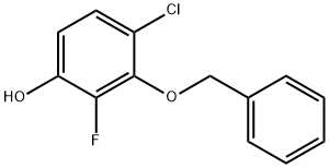 3-(苄氧基)-4-氯-2-氟苯酚 结构式