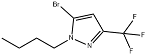 1H-Pyrazole, 5-bromo-1-butyl-3-(trifluoromethyl)- 结构式