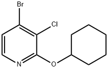 Pyridine, 4-bromo-3-chloro-2-(cyclohexyloxy)- 结构式