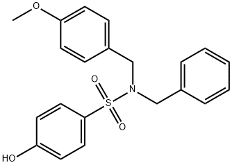 Benzenesulfonamide, 4-hydroxy-N-[(4-methoxyphenyl)methyl]-N-(phenylmethyl)- 结构式