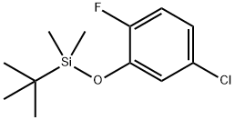 叔丁基(5-氯-2-氟苯氧基)二甲基硅烷 结构式