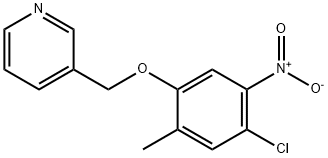 Pyridine, 3-[(4-chloro-2-methyl-5-nitrophenoxy)methyl]- 结构式
