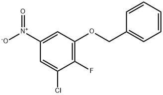 Benzene, 1-chloro-2-fluoro-5-nitro-3-(phenylmethoxy)- Structure