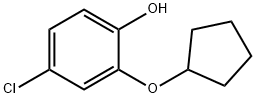 Phenol, 4-chloro-2-(cyclopentyloxy)- 结构式