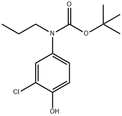 Carbamic acid, N-(3-chloro-4-hydroxyphenyl)-N-propyl-, 1,1-dimethylethyl ester 结构式