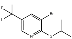 Pyridine, 3-bromo-2-[(1-methylethyl)thio]-5-(trifluoromethyl)-,1881328-03-5,结构式