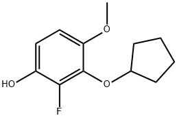 Phenol, 3-(cyclopentyloxy)-2-fluoro-4-methoxy- Struktur