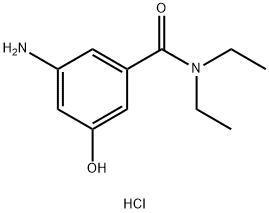 3-amino-N,N-diethyl-5-hydroxybenzamide hydrochloride 结构式