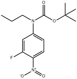 Carbamic acid, N-(3-fluoro-4-nitrophenyl)-N-propyl-, 1,1-dimethylethyl ester Structure