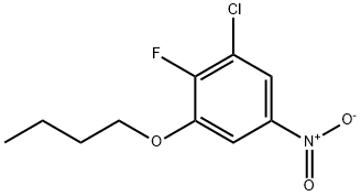 Benzene, 1-butoxy-3-chloro-2-fluoro-5-nitro- Structure