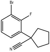 Cyclopentanecarbonitrile, 1-(3-bromo-2-fluorophenyl)- 结构式