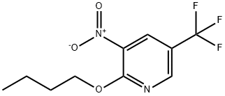 Pyridine, 2-butoxy-3-nitro-5-(trifluoromethyl)- Structure