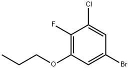 Benzene, 5-bromo-1-chloro-2-fluoro-3-propoxy- Structure