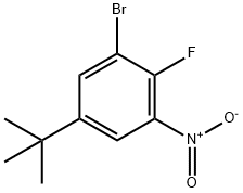 Benzene, 1-bromo-5-(1,1-dimethylethyl)-2-fluoro-3-nitro- Structure