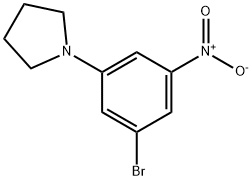 1-(3-溴-5-硝基苯基)吡咯烷 结构式