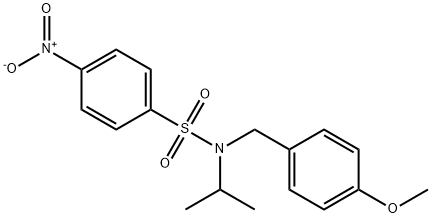 Benzenesulfonamide, N-[(4-methoxyphenyl)methyl]-N-(1-methylethyl)-4-nitro- 结构式