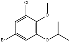 Benzene, 5-bromo-1-chloro-2-methoxy-3-(1-methylethoxy)-,1881332-63-3,结构式