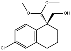 1-Naphthalenemethanol, 6-chloro-1-(dimethoxymethyl)-1,2,3,4-tetrahydro-, (1R)- Structure