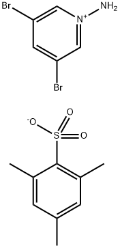 1-氨基-3,5-二溴吡啶-1-鎓-2,4,6-三甲基苯磺酸盐 结构式