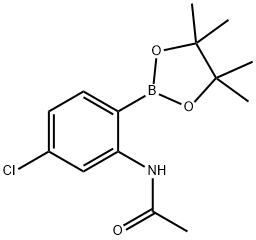 N-[5-氯-2-(四甲基-1,3,2-二氧杂硼环戊烷-2-基)苯基]乙酰胺, 1884233-06-0, 结构式