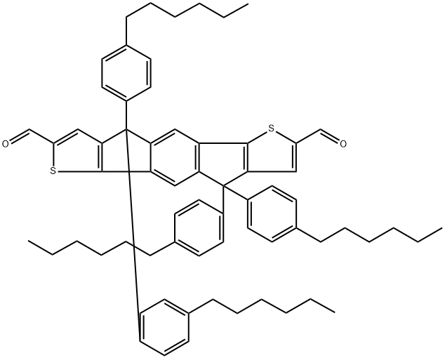 1884694-93-2 4,4,9,9-四(4-己基苯基)-4,9-二氢-S-茚并[1,2-B:5,6-B']二噻吩-2,7-二醛