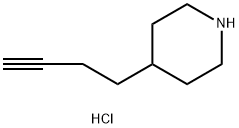 4-(but-3-yn-1-yl)piperidine hydrochloride Struktur