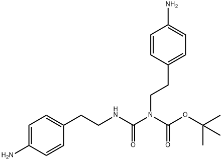 Carbamic acid, N-[2-(4-aminophenyl)ethyl]-N-[[[2-(4-aminophenyl)ethyl]amino]carbonyl]-, 1,1-dimethylethyl ester Structure