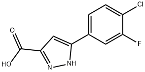 3-(4-chloro-3-fluorophenyl)-1H-pyrazole-5-carboxylic acid Structure