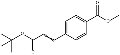 Benzoic acid, 4-[3-(1,1-dimethylethoxy)-3-oxo-1-propen-1-yl]-, methyl ester Structure