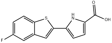 5-(5-氟苯并[B]噻吩-2-基)-1H-吡咯-2-羧酸 结构式