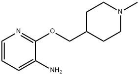 2-[(1-甲基哌啶-4-基)甲氧基]吡啶-3-胺 结构式