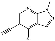 4-chloro-1-methyl-1H-pyrazolo[3,4-b]pyridine-5-carbonitrile Struktur