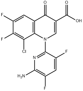 1-(6-Amino-3,5-difluoro-2-pyridinyl)-8-chloro-6,7-difluoro-1,4-dihydro-4-oxo-3-quinolinecarboxylic acid,189279-53-6,结构式