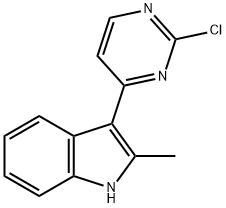 3-(2-氯嘧啶-4-基)-2-甲基-1H-吲哚 结构式