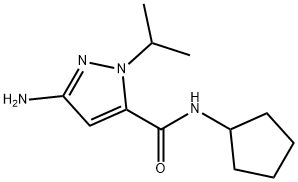 3-amino-N-cyclopentyl-1-isopropyl-1H-pyrazole-5-carboxamide Structure