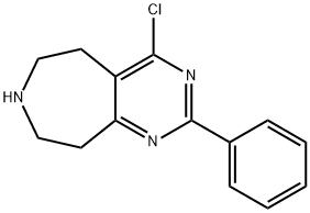 4-氯-2-苯基-6,7,8,9-四氢-5H-嘧啶并[4,5-D]氮杂卓 结构式