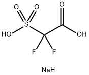 二ナトリウム=ジフルオロ(スルホナト)アセタート 化学構造式