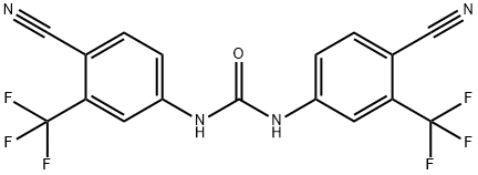 N,N''-Bis[3-(trifluoromethyl-4-cyanophenyl]urea Structure