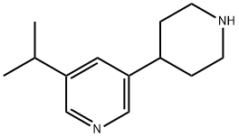 Pyridine, 3-(1-methylethyl)-5-(4-piperidinyl)- Structure