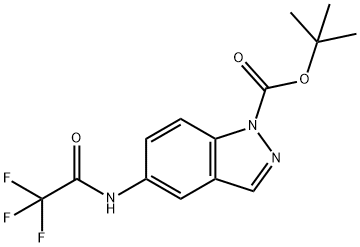 tert-Butyl 5-(trifluoroacetamido)indazole-1-carboxylate,1897454-97-5,结构式