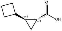 RAC-(1R,2S)-2-CYCLOBUTYLCYCLOPROPANE-1-CARBOXYLIC ACID, TRANS, 1903835-66-4, 结构式