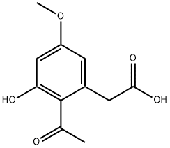 Benzeneacetic acid, 2-acetyl-3-hydroxy-5-methoxy- Structure