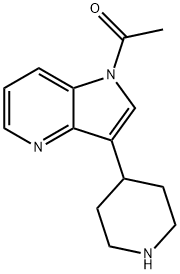 Ethanone, 1-[3-(4-piperidinyl)-1H-pyrrolo[3,2-b]pyridin-1-yl]- Structure