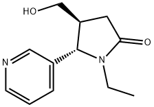 rac-(4R,5R)-1-ethyl-4-(hydroxymethyl)-5-(pyridin-3-yl)pyrrolidin-2-one 结构式