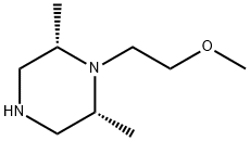 (2S,6R)-1-(2-甲氧基乙基)-2,6-二甲基哌嗪 结构式